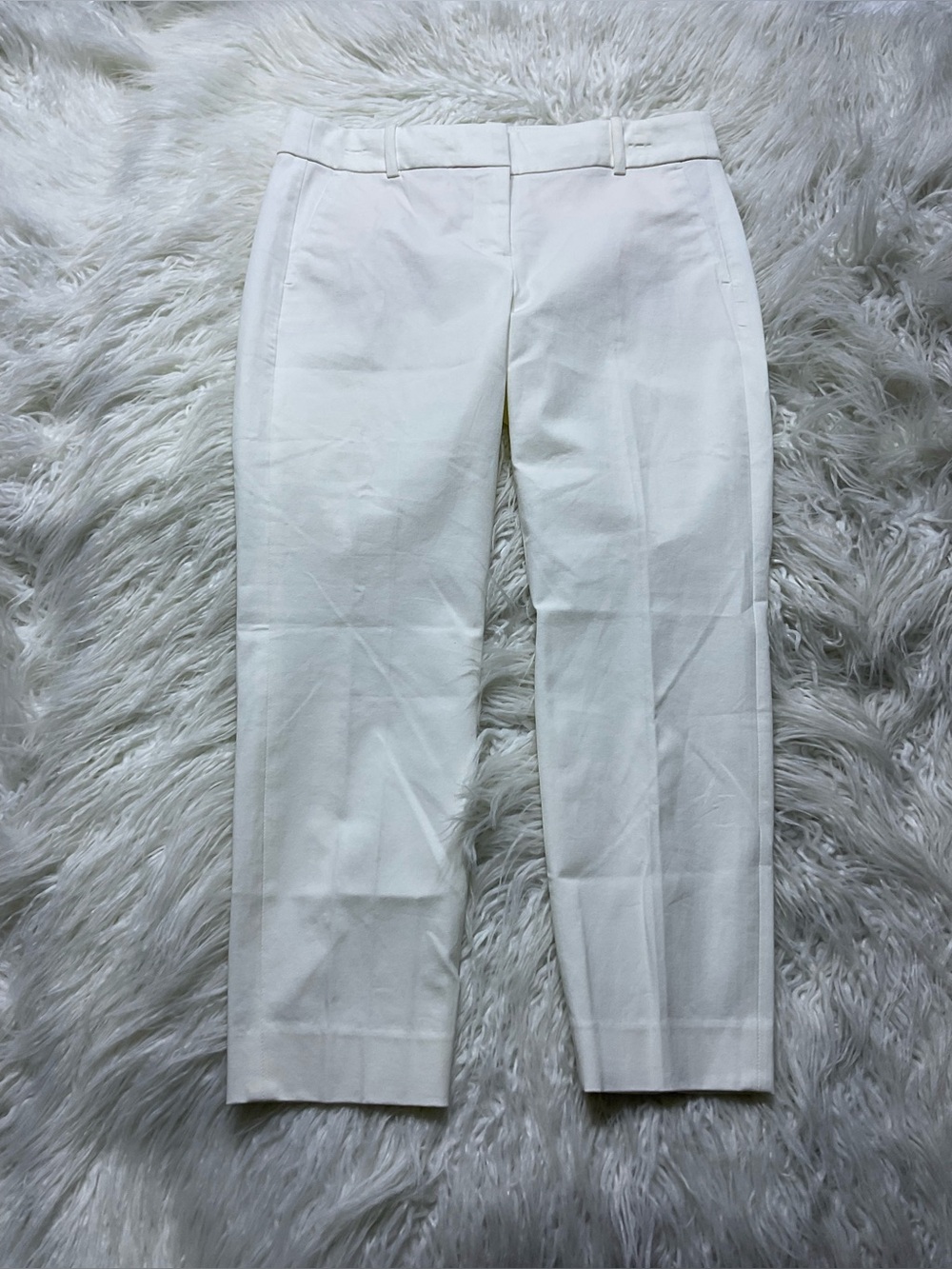 J. Crew Cream Cropped Ankle Dress Pants